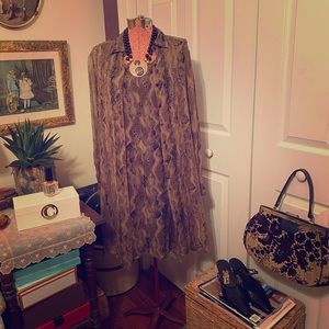 Vintage 1990s Robbie Bee 2-piece silk dress set